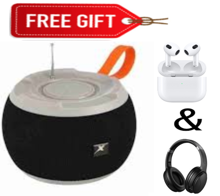 FLASH SALE DEALS!!! CASTON C15 WIRELESS BLUETOOTH SPEAKER+FREE AIRPODS & HEADPHONES (USB/TF Card, Lightweight, Portable, High quality, X Bass, FM Radio)Bluetooth speaker+Free Gift