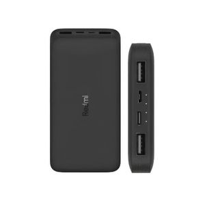 Mi XIAOMI Redmi 20000mAh Power Bank 74Wh 18W 3.6A Rapid Charging Dual USB Outputs for Two Devices at Once,microUSB & USB-C Input, Charger iPhone iPad Samsung Smartphone & Gaming Devices