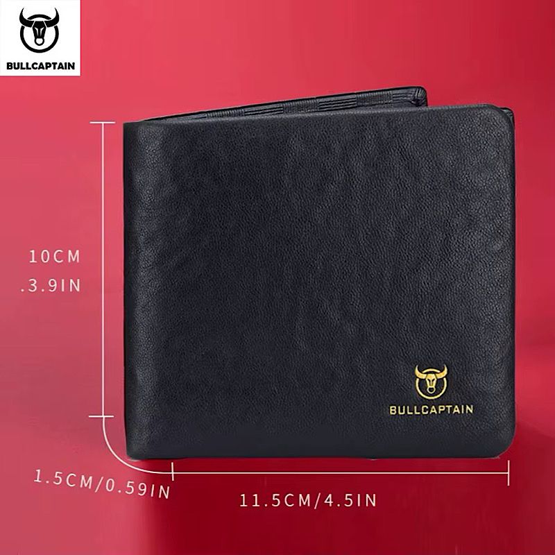 Bullcaptain Men's Genuine Leather Wallet