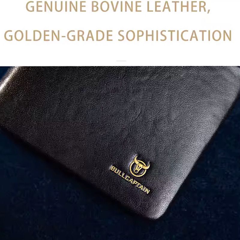 Bullcaptain Men's Genuine Leather Wallet