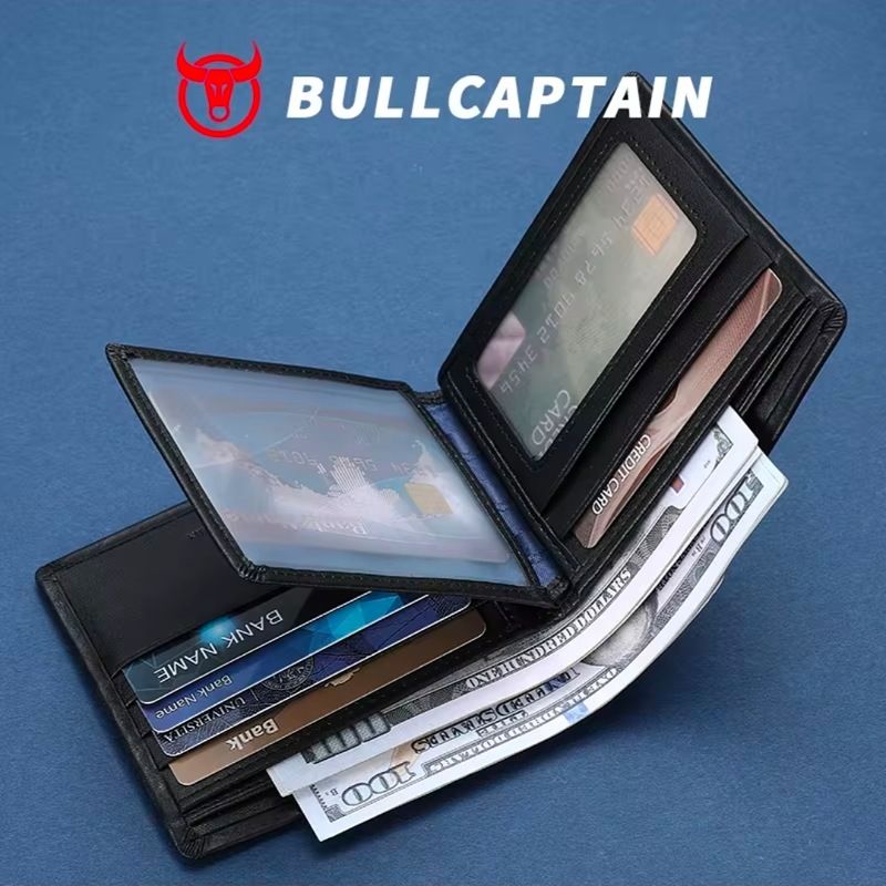 Bullcaptain Men's Genuine Leather Wallet