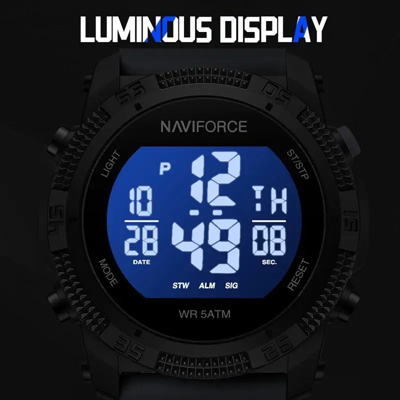 Naviforce Men's Digital 50M Waterproof classic wrist watch