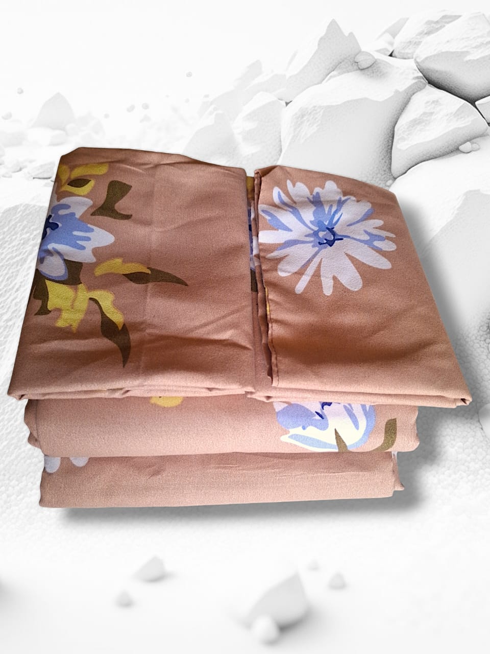 Quality Cotton Bed Sheet Set 2Bedsheets 2Pillowcases 5*6ft