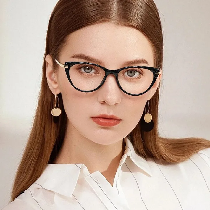 Photochromic Plastic Sunglasses Men Women Outdoor Travel Beach Vacation Computer Reading/Gaming/TV/Phone Glasses Retro Cat-Eye Frame Anti-Blue Light Eyewear