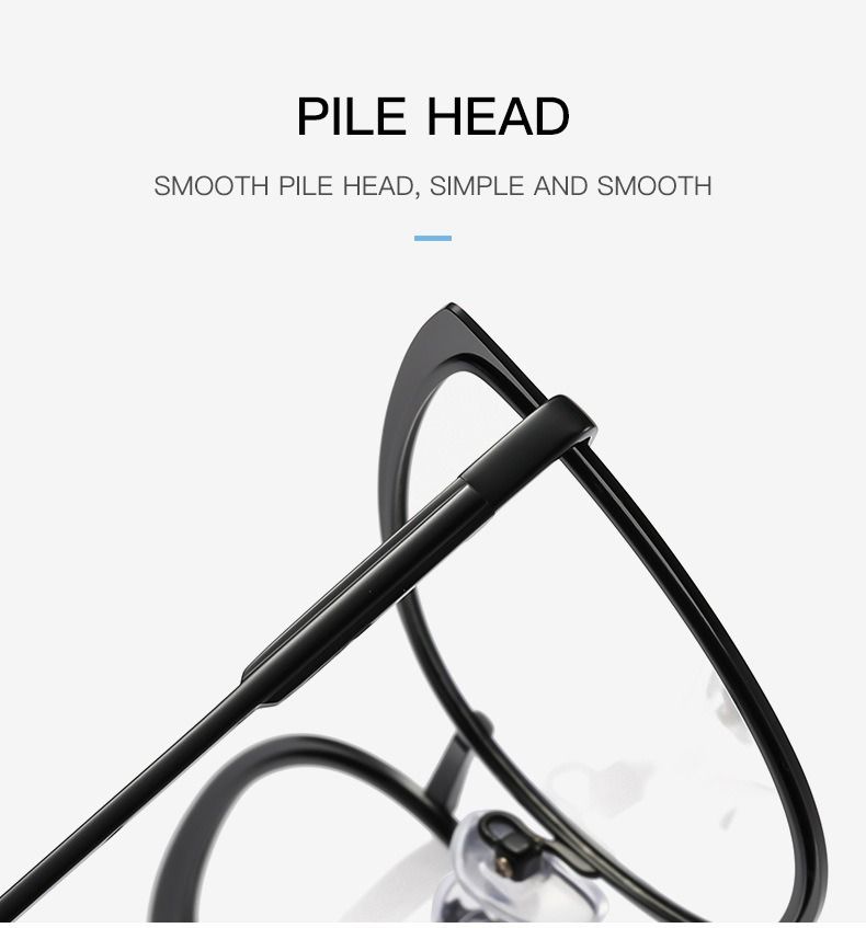 Fashion Metal Blue Light Blocking Glasses For Women, Anti-radiation Frame For Small Face Naked Makeup, Cat Eye Sunglasses Sunglasses Frame