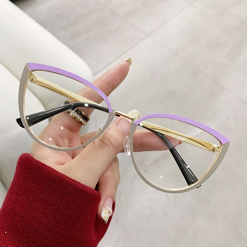 Fashion Cat Eye Photochromic Fashion Glasses Women Anti Blue Light Glasses Boho Shades Beach Accessories Photochromic Plastic Sunglasses