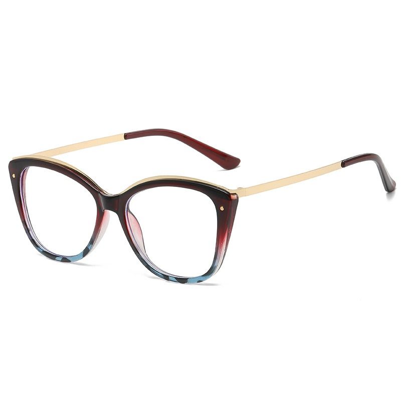 1Pc 2025 New Anti Blue Light Blocking Trend Cat Eye Photochromic Glasses Fashion Eyeglasses Frame