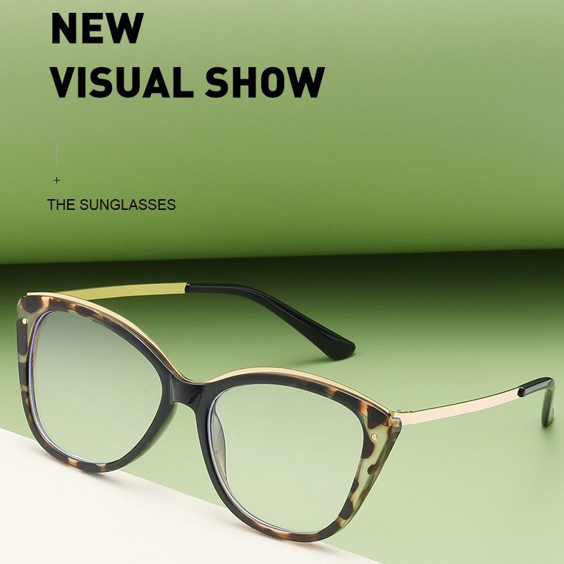 1Pc 2025 New Anti Blue Light Blocking Trend Cat Eye Photochromic Glasses Fashion Eyeglasses Frame