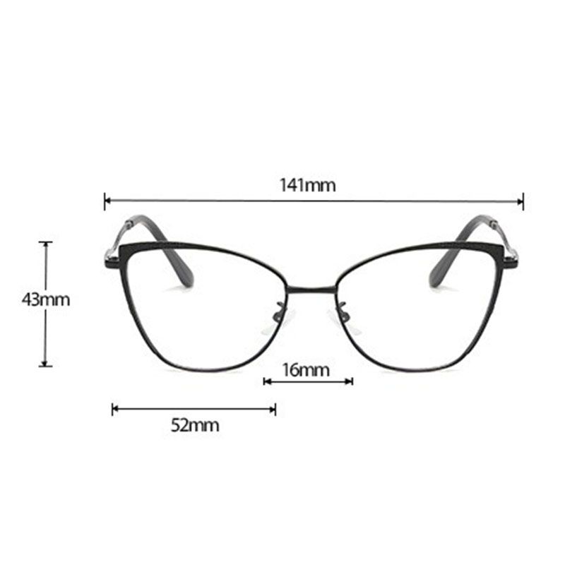 2025 Fashion Anti Blue Light Eyewear Photogray Sunglasses Metal Cat Eye Glasses Photochromic Eyeglasses Sunglasses Blue Light