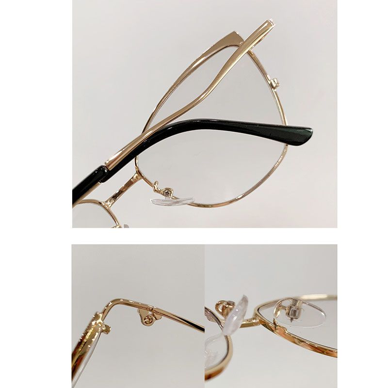 2025 Fashion Anti Blue Light Eyewear Photogray Sunglasses Metal Cat Eye Glasses Photochromic Eyeglasses Sunglasses Blue Light