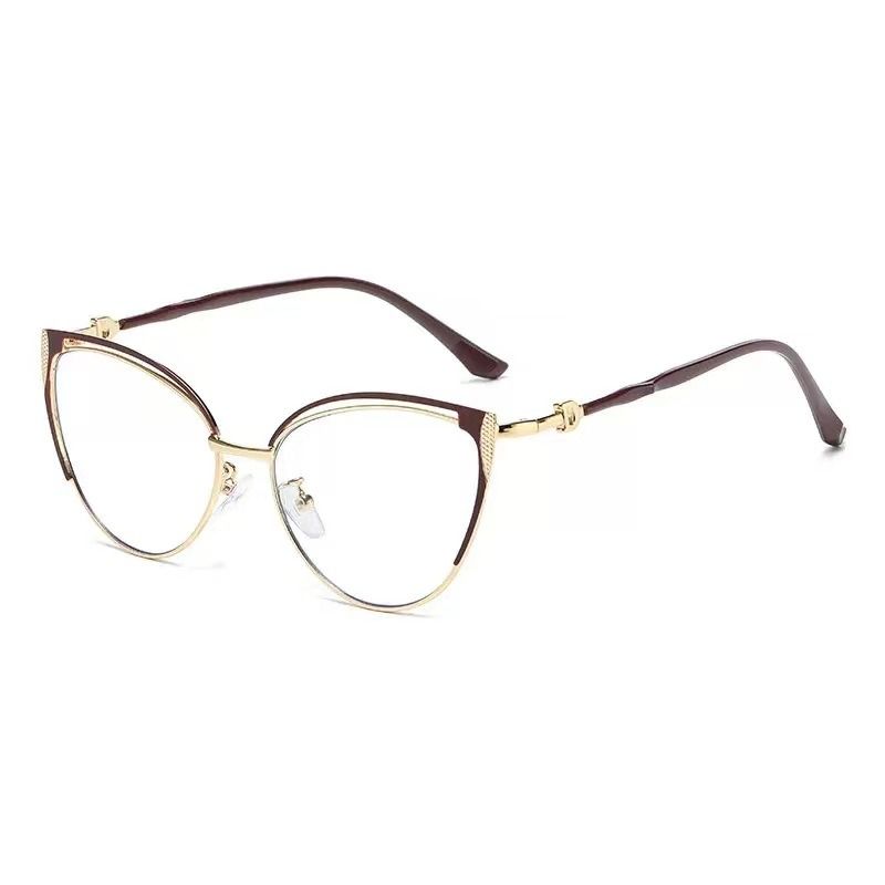 New man Metal Cat Eye Eyeglasses Frames for All Face Photochromic Glasses Lunett Photogray Anti BLue Light Eyewear Spectacles