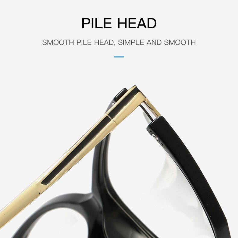 New Arrival Photochromic Custom Logo Computer Glasses Retro Optical Frames Anti Blue Light Metal Cat Eye Spectacles