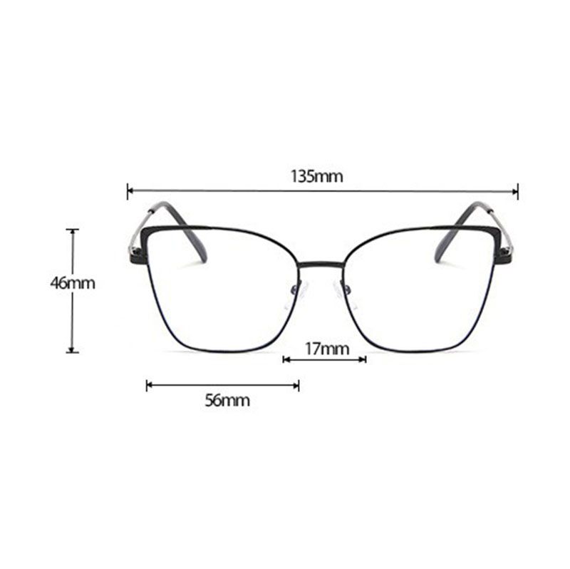 1 Pair Women's Stylish Cat Eye Fashion Glasses with Metal Frame, Color-Changing PC Lenses, Fashionable Oval Design with Black Tint on Cloudy Days