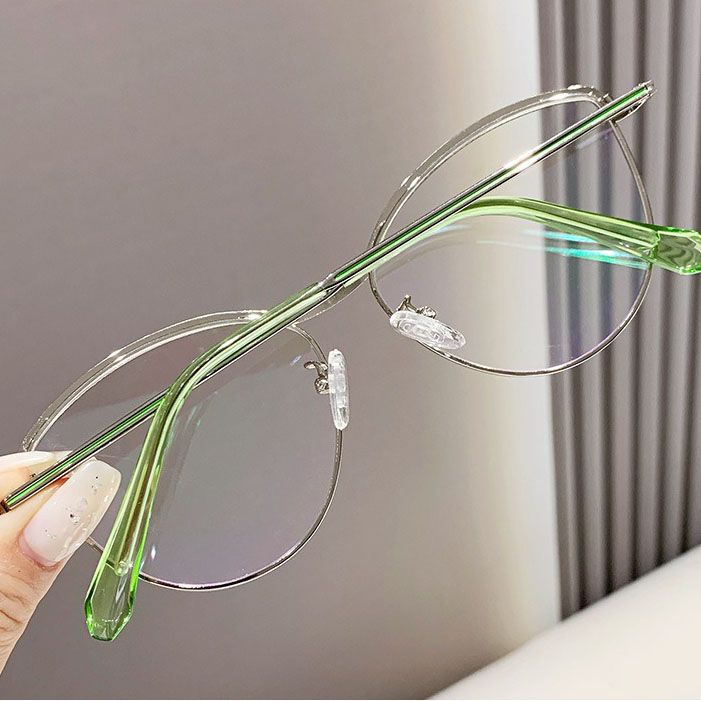 Women Glasses Optical Metal Cateye Photochromic Anti Reflet Female Ladies Eyeglasses