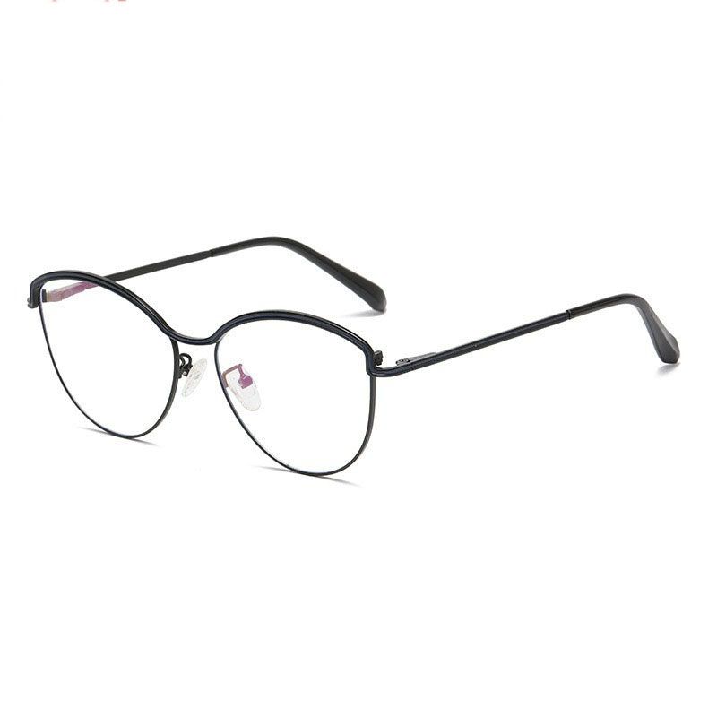 Women Glasses Optical Metal Cateye Photochromic Anti Reflet Female Ladies Eyeglasses