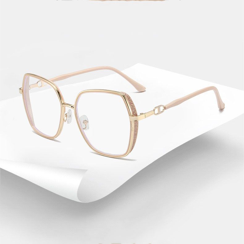 New Fashion Shiny Anti-Blue Light Glasses Eyewear Blue Light Blocking TR90 Eyeglasses Frames Woman Eyewear