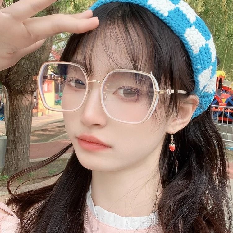 New Fashion Shiny Anti-Blue Light Glasses Eyewear Blue Light Blocking TR90 Eyeglasses Frames Woman Eyewear