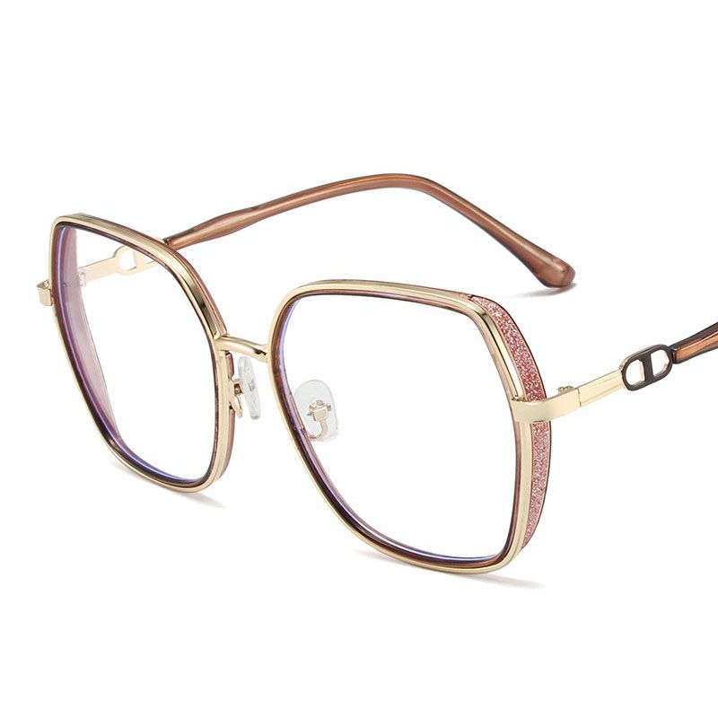 New Fashion Shiny Anti-Blue Light Glasses Eyewear Blue Light Blocking TR90 Eyeglasses Frames Woman Eyewear