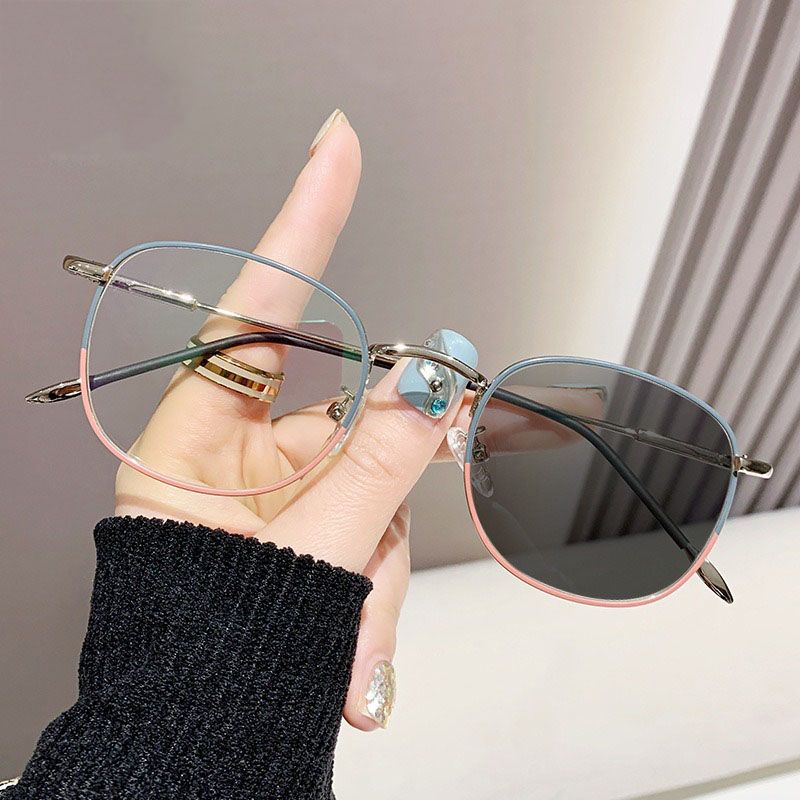 2025 New Arrival Women's Photochromic Anti-Blue Light Glasses Frame Metal Frame Optical Eyeglasses for Men