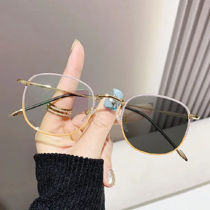 2025 New Arrival Women's Photochromic Anti-Blue Light Glasses Frame Metal Frame Optical Eyeglasses for Men