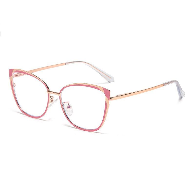 New Fashion Trendy Anti-Blue Light Cat-Eye Eyeglasses Cross-Border Popular Versatile Flat Glasses for European American Street Photochromic Eyewear