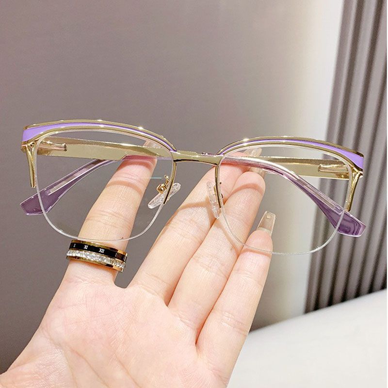 Hot Selling Metal Optical Frame Prescription Glasses Eyewear Square Anti Blue Light Photochromic Eyeglass