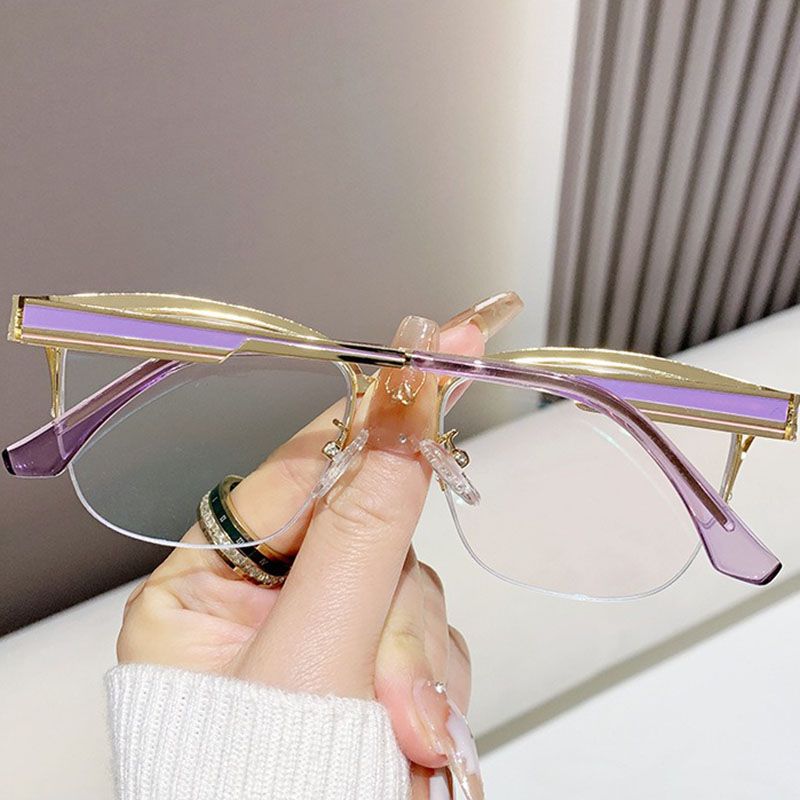 Hot Selling Metal Optical Frame Prescription Glasses Eyewear Square Anti Blue Light Photochromic Eyeglass