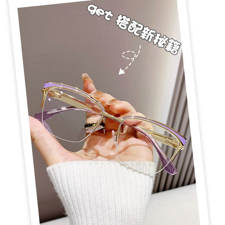 Hot Selling Metal Optical Frame Prescription Glasses Eyewear Square Anti Blue Light Photochromic Eyeglass