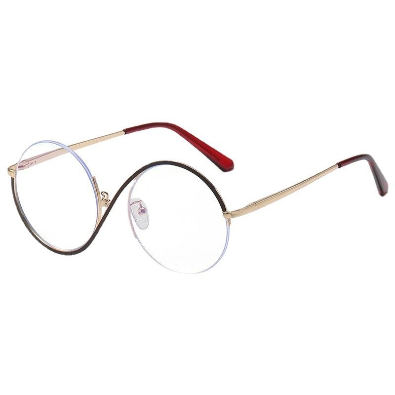 2025 New Design Metal Round Women Photochromic Glasses Anti Blue Light Optical Frame Blue Light Blocking Eyeglasses Frames Mens