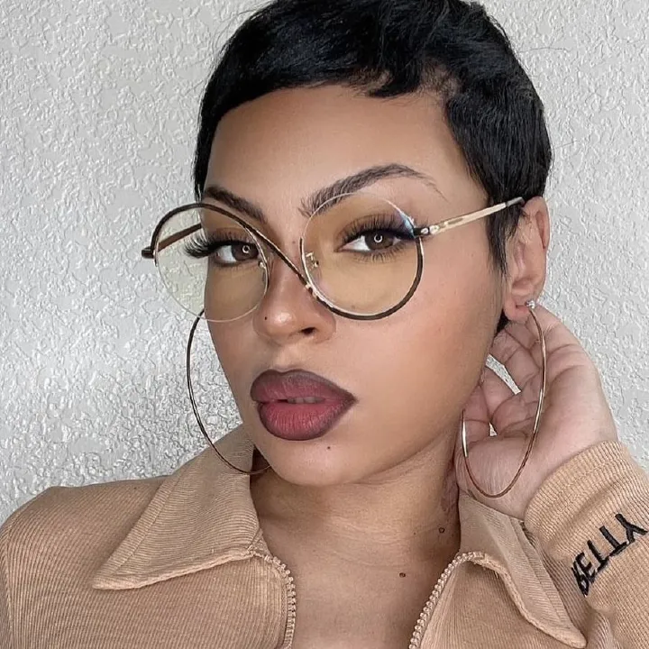 2025 New Design Metal Round Women Photochromic Glasses Anti Blue Light Optical Frame Blue Light Blocking Eyeglasses Frames Mens