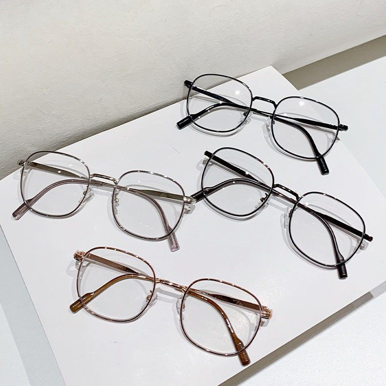 Photochromic Personality Changing Women Eyeglasses Optical Lens Glasses Frame Unisex Frames Men Half Frame Eyewear