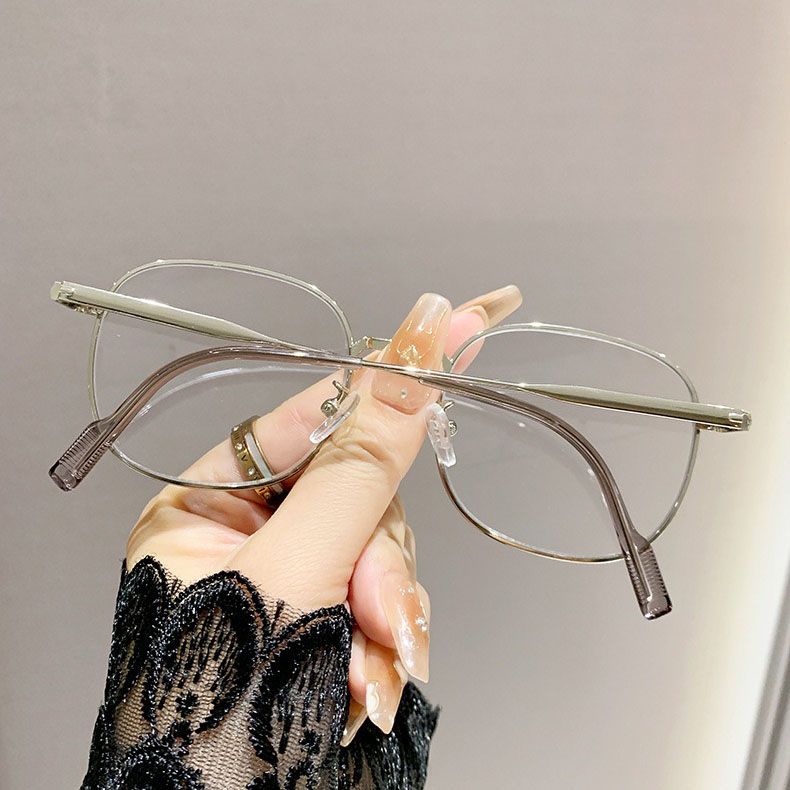 Photochromic Personality Changing Women Eyeglasses Optical Lens Glasses Frame Unisex Frames Men Half Frame Eyewear