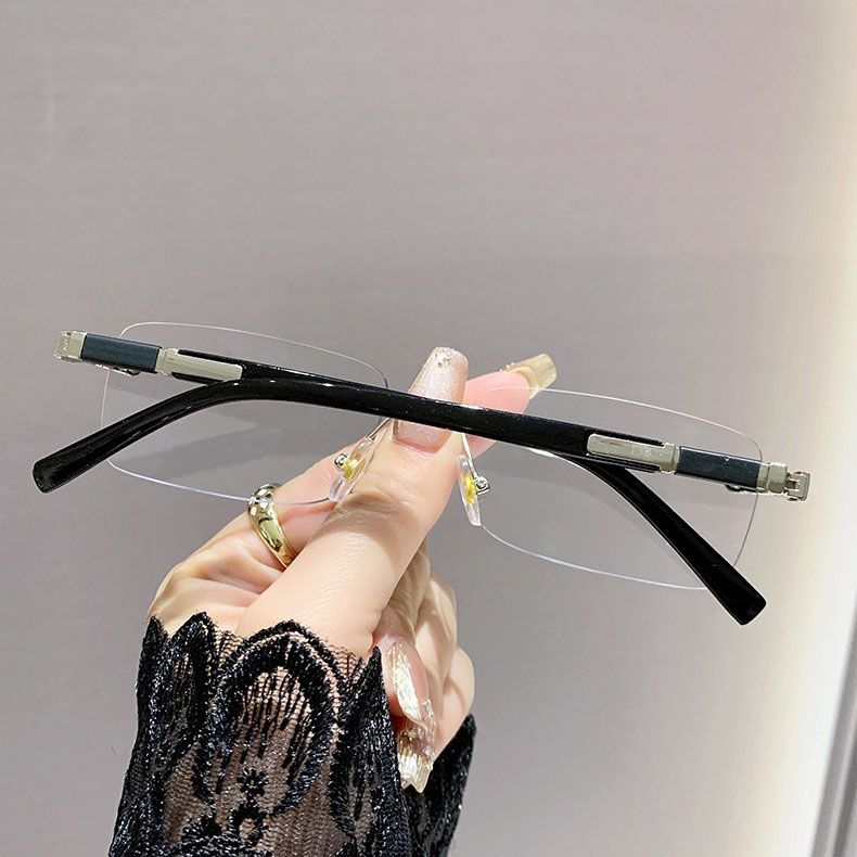 Photochromic Frameless Anti-blue Glasses Anti-radiation Women and Men Have Degree Large Frame EyeGlasses