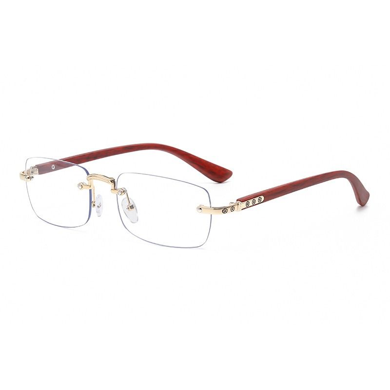 Premium rimless photochromic glasses anti blue light transition lenses optical women men unisex computer indoor outdoor