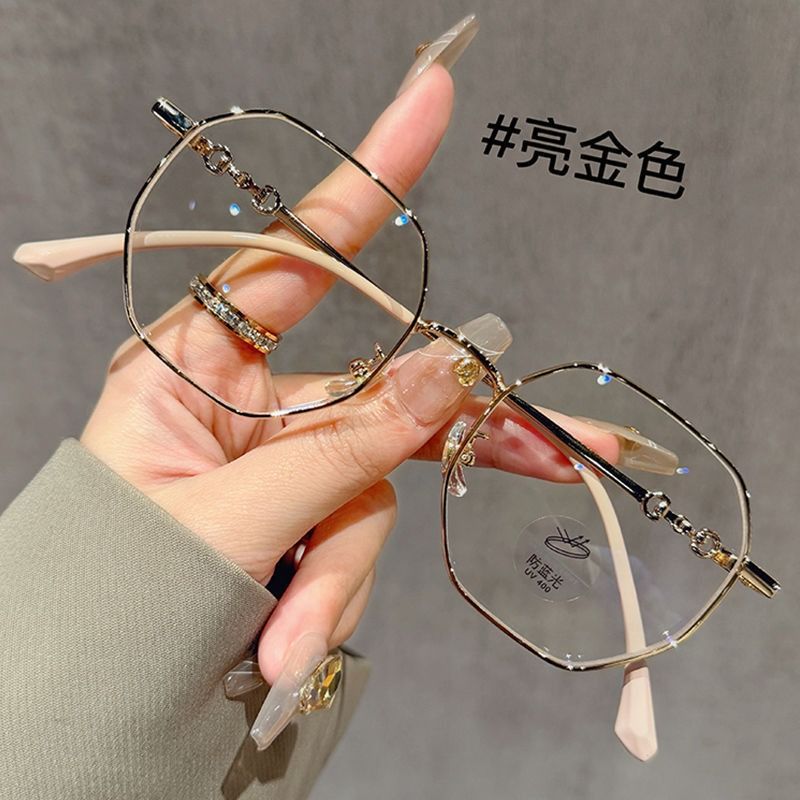 Alloy Thin Diamond Blue Cut Plus Lens Photochromic Lens Anti Glare Uv protection square Unisex Spectacles Computer Glasses