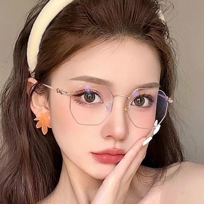 Alloy Thin Diamond Blue Cut Plus Lens Photochromic Lens Anti Glare Uv protection square Unisex Spectacles Computer Glasses