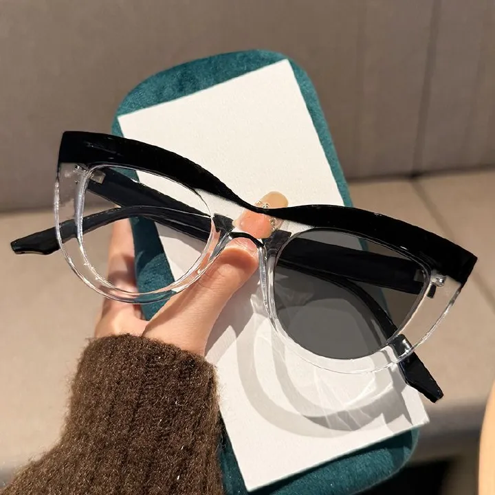 Frame Glasses Unisex Blue Light Blocking Computer Photochromic Eyeglasses