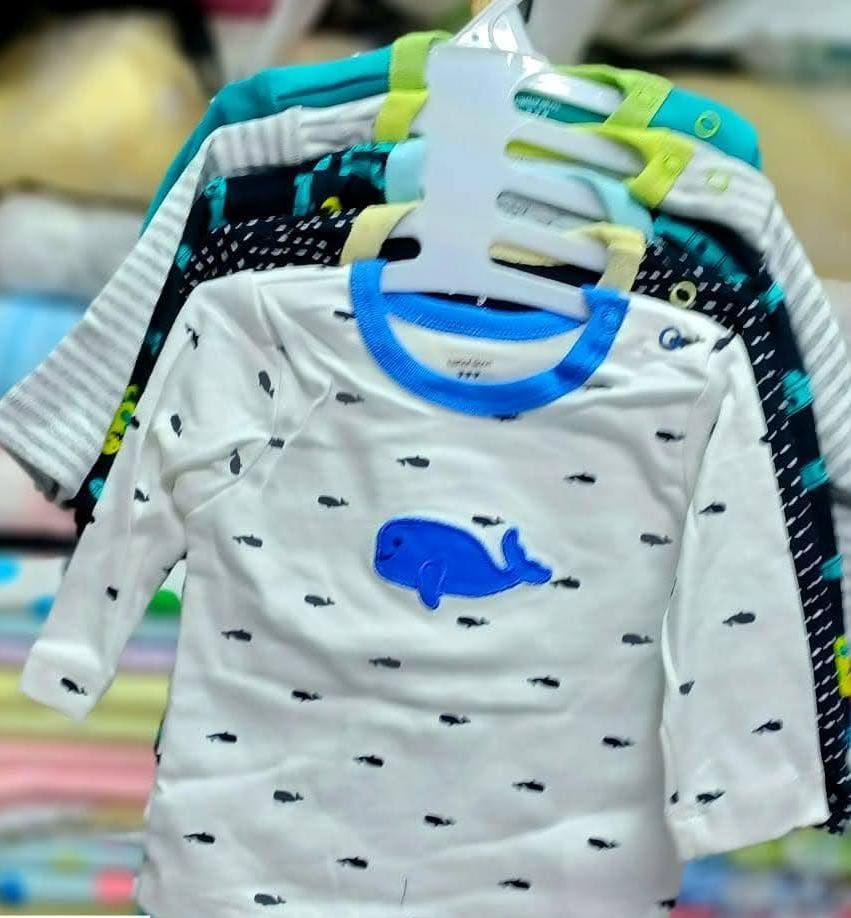 5 PCs t shirts ASSORTED COTTON T-SHIRTS FOR BABY