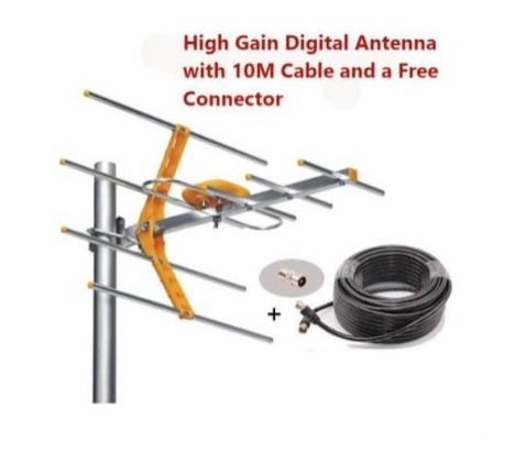 Digital TV Aerial+10mtr Cable+Free Connector Outdoor Antenna