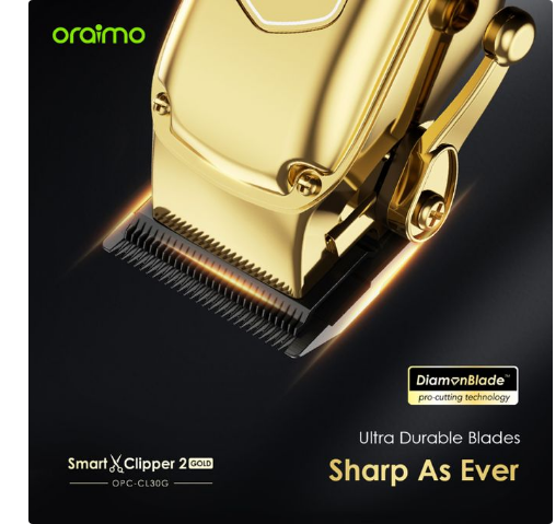 Smart Clipper 2 Gold Professional Hair Clipper Super Powerful Adjustable Cordless Hair Clipper Gold