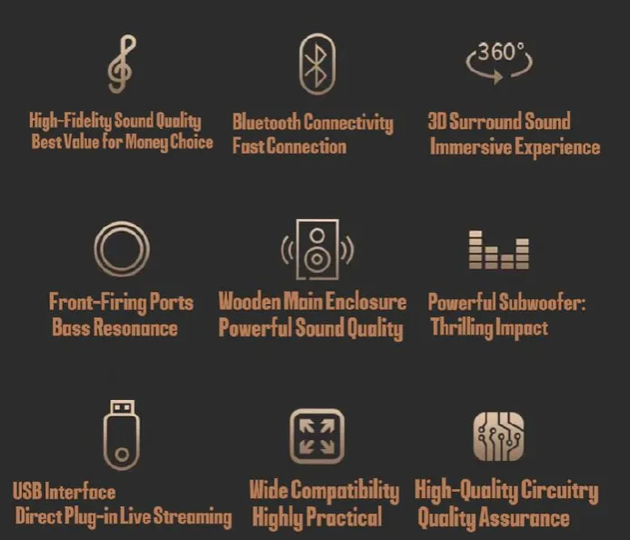 2 IN 1 LX-80  Woofer Home Theater System Speaker Systems Subwoofer USB/SD/FM Home Audio System with Remote Control