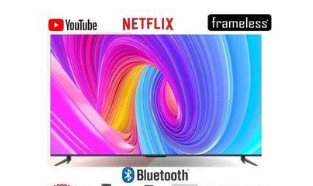 SOLARMAX 32"Inch Bluetooth Enabled Frameless Smart Android TV Inbuilt Decoder Netflix You Tube Appstore HIFI MIRACAST Prime Video