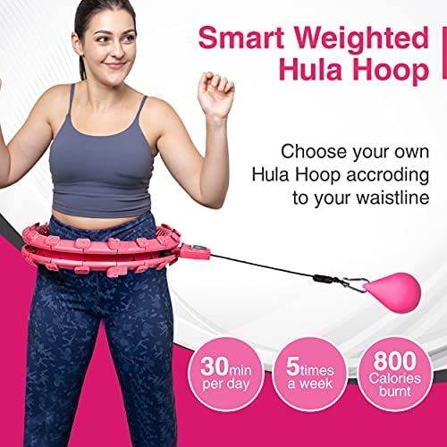 2 in 1   Smart Circle weighted Hula Hoop, Professional Weighted Hula Hoop with  24 detachable knots