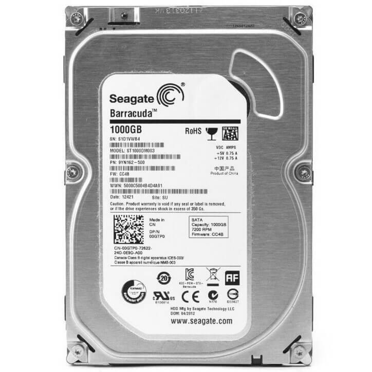 Seagate 1 TB Desktop HDD SATA 6Gb/s 7200 RPM  Suitable for both Desktop and CCTV