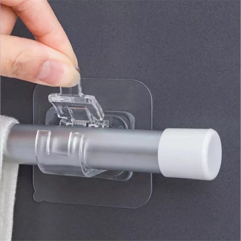Curtain rod hooks with clamp