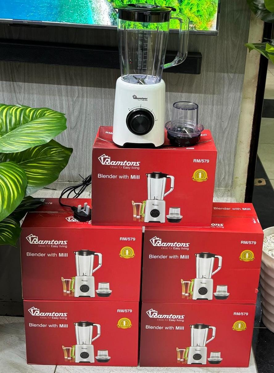 Ramtons 1.5L Blender + Mill with 2-Speed Settings - Model RM/579