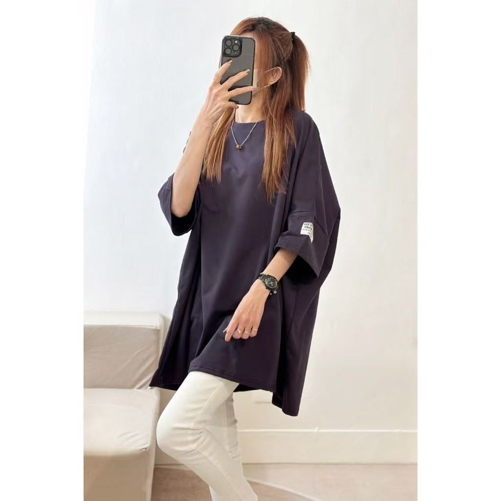 Mid-length large T-shirt women's short-sleeved summer new loose top