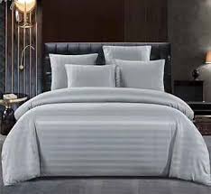 Pure Cotton 4-Piece Striped Duvet Cover Set – Soft Breathable Bedding with Bedsheet and Pillowcases, Elegant Design, Durable, Machine Washable, Perfect for All Seasons
