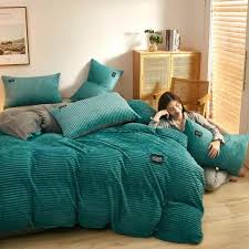 Generic 6x6 Warm Soft Velvet Woolen Duvet Set – Luxurious Bedding Set with Plush Velvet Blanket, Cozy Duvet, Soft Bedsheet, Matching Pillowcases, Hypoallergenic, Durable, Elegant Bedroom Essential