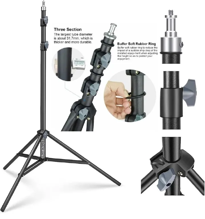 Professional U600 LED 600 Video Light Kit with 2.1m Metal Stand, Dimmable Brightness & Adjustable Color Temperature 3200K–5600K for Photography, Filming, YouTube Content Creation, Live Streaming Studi